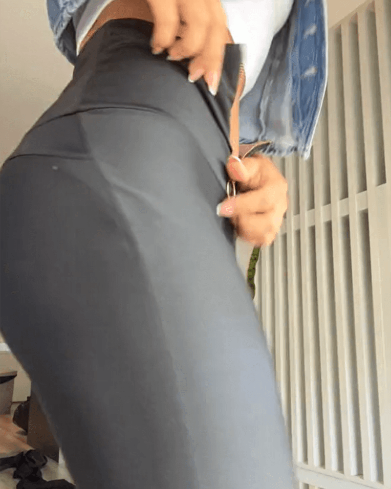 Tummy Control Zipper Butt Lift Pants